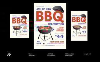 Modern 4th of July Flyer Template