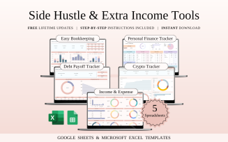 Side Hustle and Extra Income Tools | Spreadsheet Templates Excel and Google Sheets