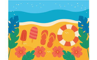 A Day at the Beach (flat design)
