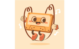 Cartoon Tape Character Jumping