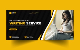 Creative Writing Service Social Media Cover Banner Template