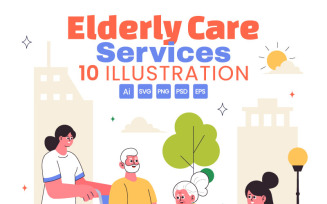 10 Elderly Care Services Illustration