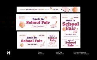 Modern Back to School Fair Ticket