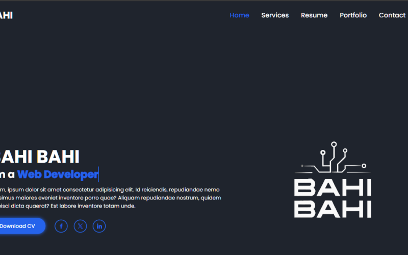 Modern Responsive Portfolio Template Website Template
