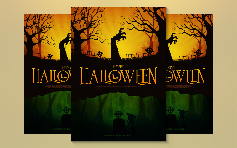 Halloween Party Celebration Poster Corporate Identity