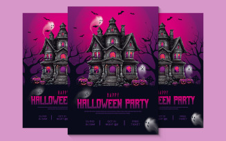 Halloween Party Purple color Flyer