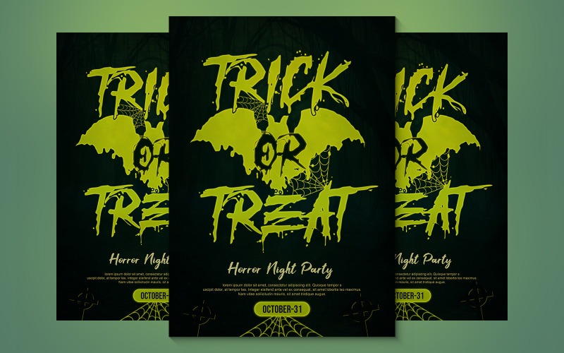 Halloween Party Trick or Treat Poster Corporate Identity