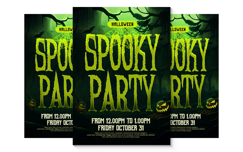 Halloween Spooky Party Poster Corporate Identity