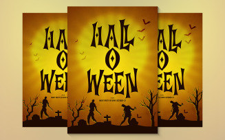 Happy Halloween Party Poster Template