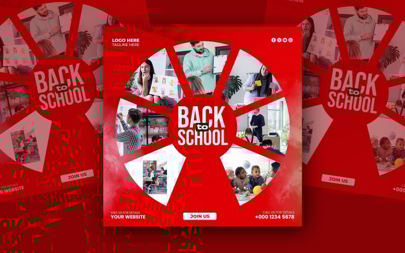 Back to School Instagram Social Media Post