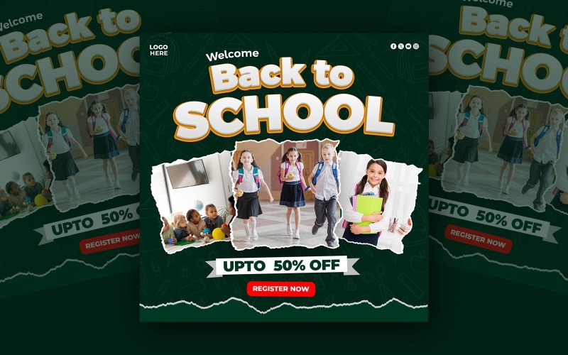 Back to School Offer Social Media Template