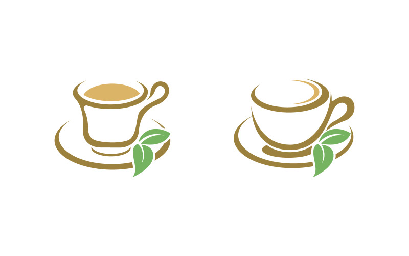 Coffee caf Shop logo Templates Vector icon design illustration v1.7 Logo Template