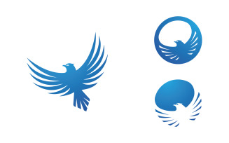 Eagle hawk wing icon Template logo design v1.25