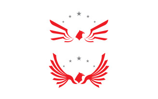 Eagle hawk wing icon Template logo design v1.28