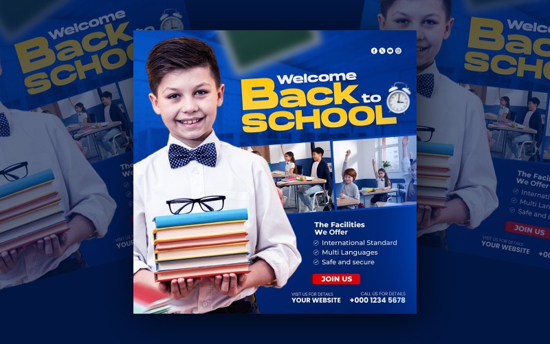 Kids Are Back School Social Media Template