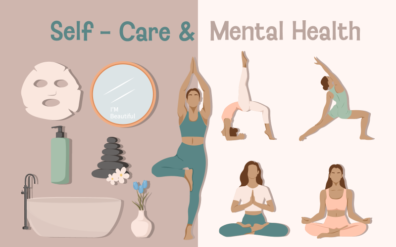 Mental Health & Self-Care Illustration Icon Set