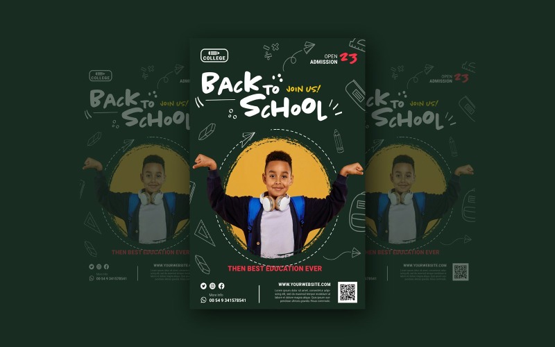 Minimal Back to School Social Media Banner Template