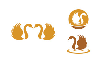 Swan Beauty Logo icon Template illustration design v.16