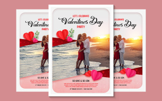 Valentines day Invitation Card Template
