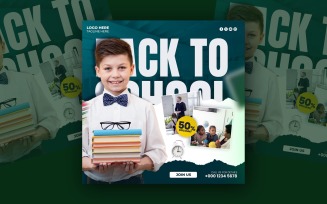Welcome Back to School Visual Social Media Template Kit