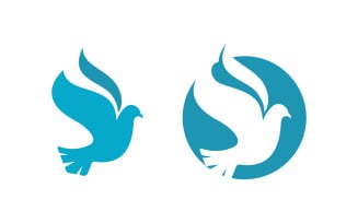 Bird wing dove icon logo design vector illustration template v1.10