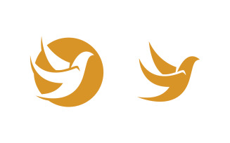 Bird wing dove icon logo design vector illustration template v1.17