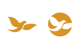 Bird wing dove icon logo design vector illustration template v1.4