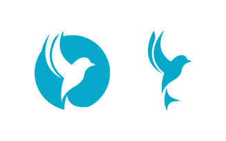 Bird wing dove icon logo design vector illustration template v1.9