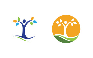 Ecology Tree Leaf vector icon illustration logo design v.29