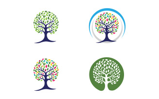 Ecology Tree Leaf vector icon illustration logo design v.30