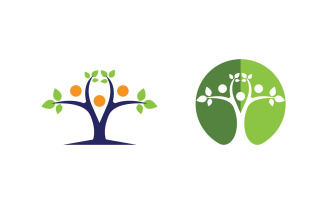 Ecology Tree Leaf vector icon illustration logo design v.31