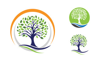 Ecology Tree Leaf vector icon illustration logo design v.33