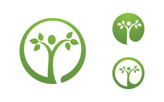 Ecology Tree Leaf vector icon illustration logo design v.34