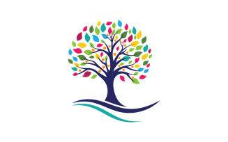 Ecology Tree Leaf vector icon illustration logo design v.36