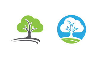 Ecology Tree Leaf vector icon illustration logo design v.37