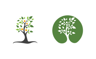 Ecology Tree Leaf vector icon illustration logo design v.39