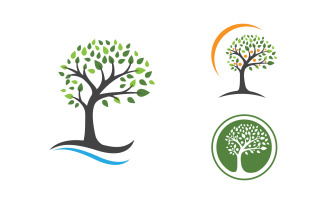 Ecology Tree Leaf vector icon illustration logo design v.40