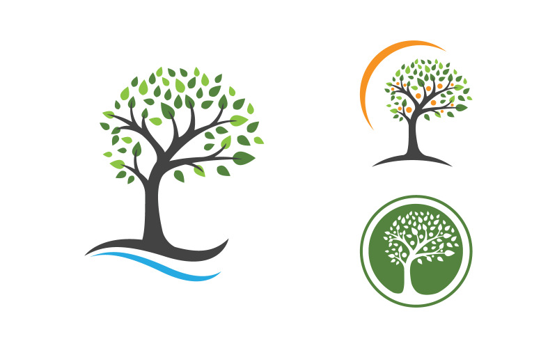 Ecology Tree Leaf vector icon illustration logo design v.40 Logo Template