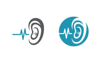 Hearing Healthy illustration Template vector icon design v1.2