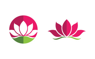 Logo Lotus flower Beauty Salon Cosmetic skincare vector icon v.5
