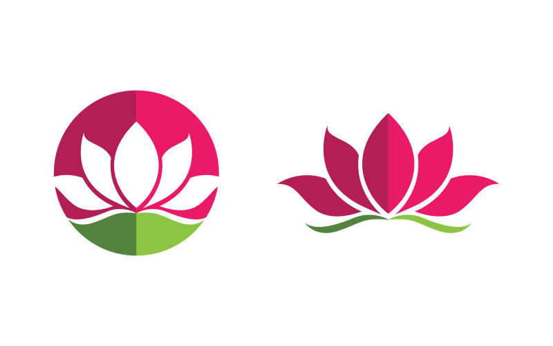 Logo Lotus flower Beauty Salon Cosmetic skincare vector icon v.5 Logo Template