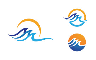 Water wave liquid vector Logo illustration design V1.237