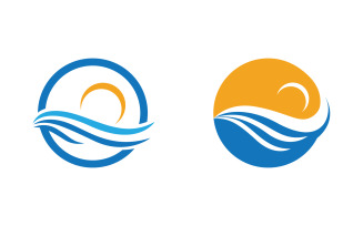 Water wave liquid vector Logo illustration design V1.238