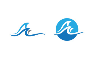 Water wave liquid vector Logo illustration design V1.241