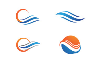 Water wave liquid vector Logo illustration design V1.243