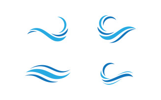 Water wave liquid vector Logo illustration design V1.244