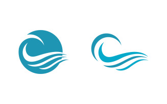 Water wave liquid vector Logo illustration design V1.245