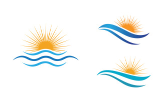 Water wave liquid vector Logo illustration design V1.247