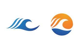 Water wave liquid vector Logo illustration design V1.248