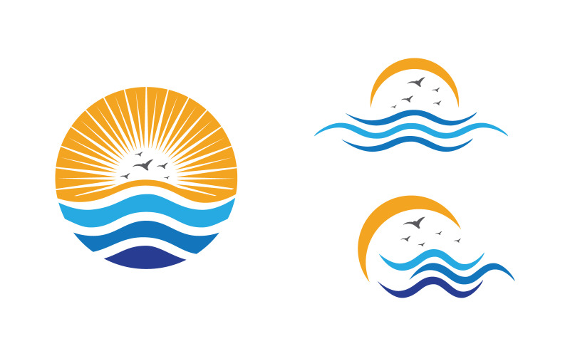 Water wave liquid vector Logo illustration design V1.249 Logo Template